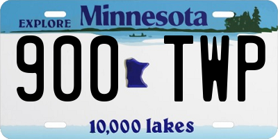 MN license plate 900TWP