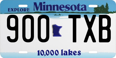 MN license plate 900TXB