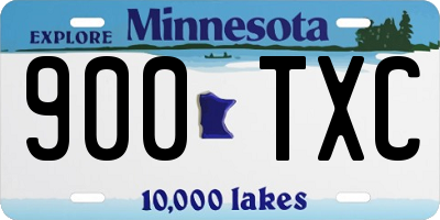 MN license plate 900TXC