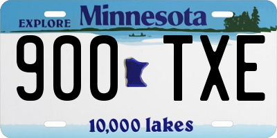MN license plate 900TXE
