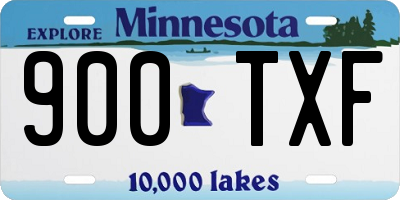 MN license plate 900TXF
