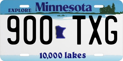 MN license plate 900TXG