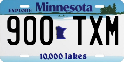 MN license plate 900TXM