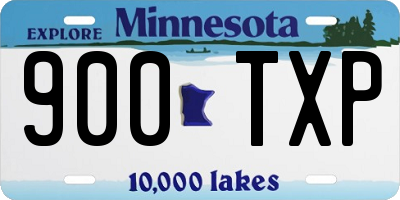 MN license plate 900TXP