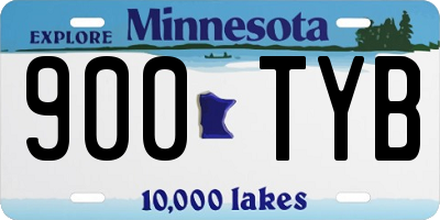 MN license plate 900TYB