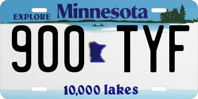 MN license plate 900TYF
