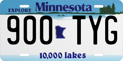 MN license plate 900TYG