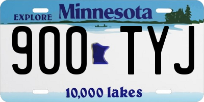 MN license plate 900TYJ