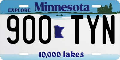 MN license plate 900TYN