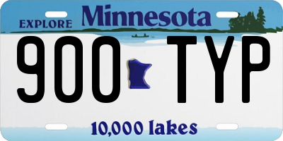 MN license plate 900TYP