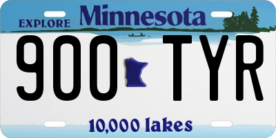 MN license plate 900TYR