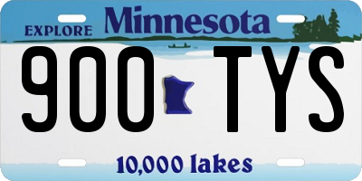 MN license plate 900TYS