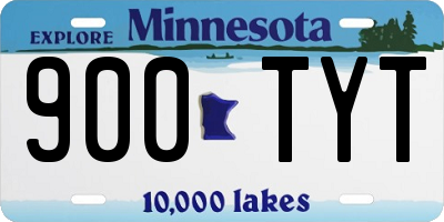 MN license plate 900TYT