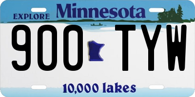 MN license plate 900TYW