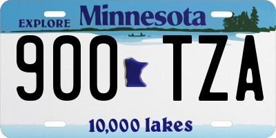 MN license plate 900TZA