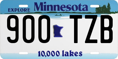 MN license plate 900TZB