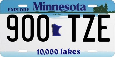 MN license plate 900TZE