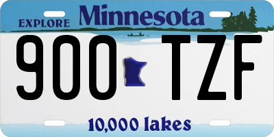 MN license plate 900TZF