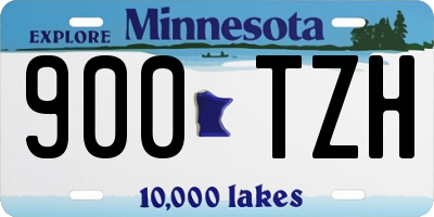 MN license plate 900TZH