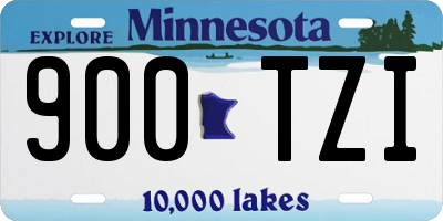 MN license plate 900TZI