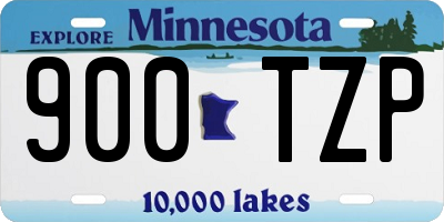 MN license plate 900TZP