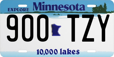 MN license plate 900TZY