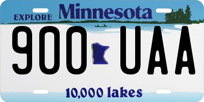 MN license plate 900UAA