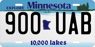 MN license plate 900UAB