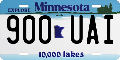 MN license plate 900UAI