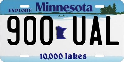 MN license plate 900UAL