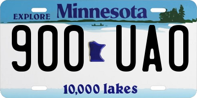 MN license plate 900UAO