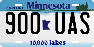 MN license plate 900UAS