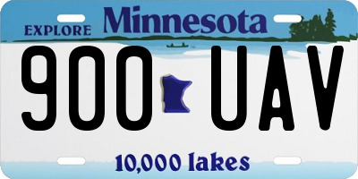 MN license plate 900UAV