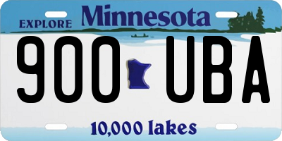 MN license plate 900UBA