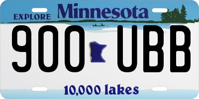 MN license plate 900UBB