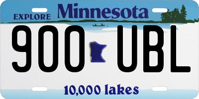 MN license plate 900UBL