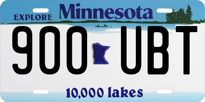 MN license plate 900UBT