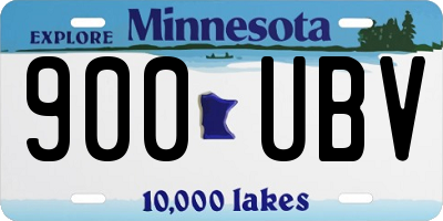 MN license plate 900UBV