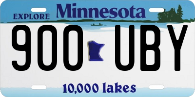 MN license plate 900UBY