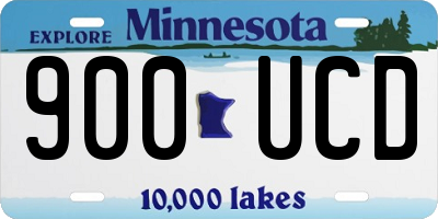 MN license plate 900UCD