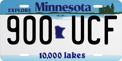 MN license plate 900UCF