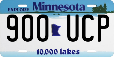 MN license plate 900UCP