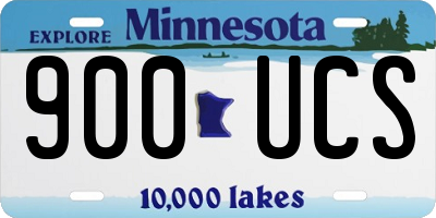 MN license plate 900UCS