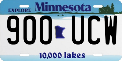 MN license plate 900UCW