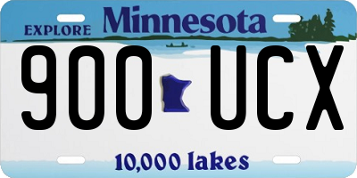 MN license plate 900UCX