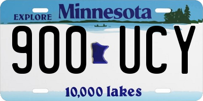 MN license plate 900UCY