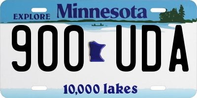 MN license plate 900UDA