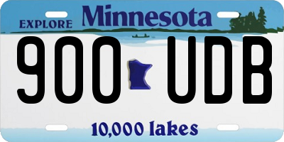 MN license plate 900UDB
