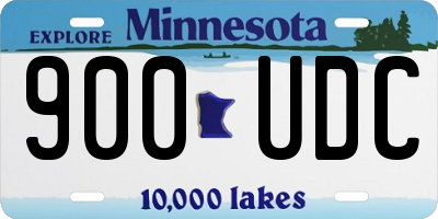 MN license plate 900UDC