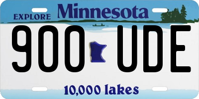 MN license plate 900UDE